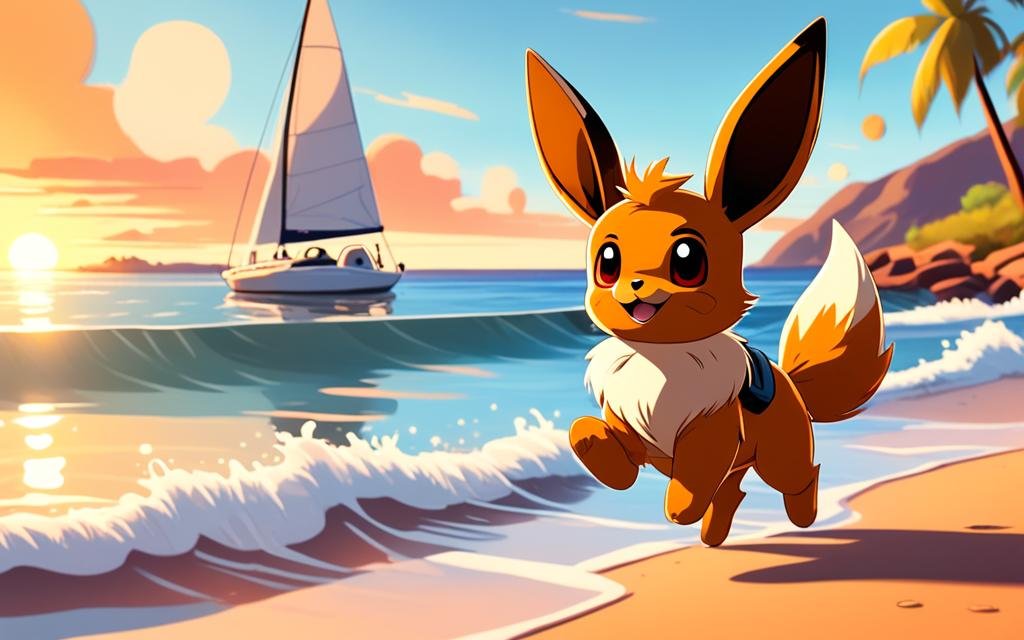 Eevee in a waterfront location