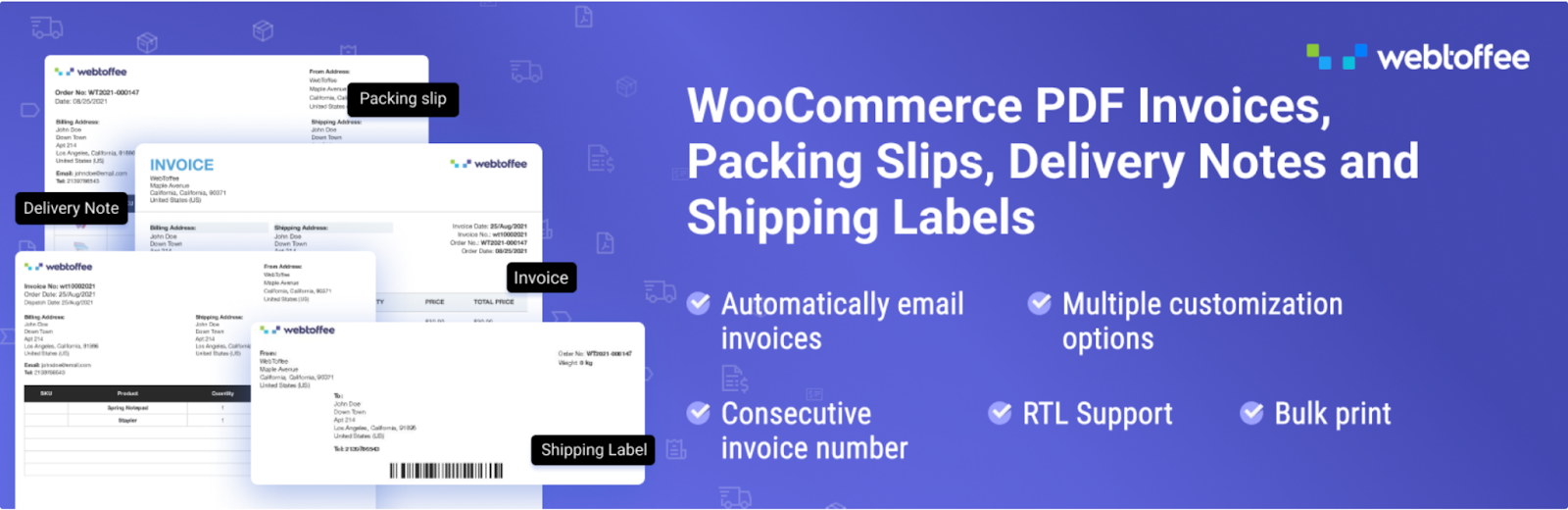 PDF Invoices and Packing Slips for WooCommerce