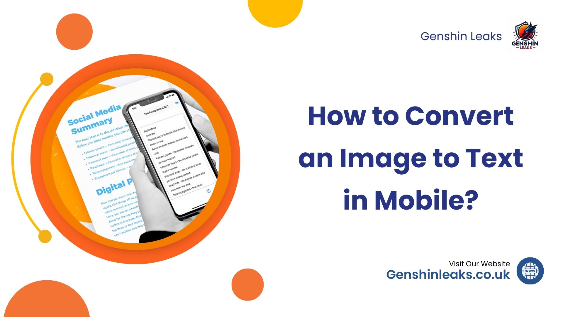 How to Convert an Image to Text in Mobile