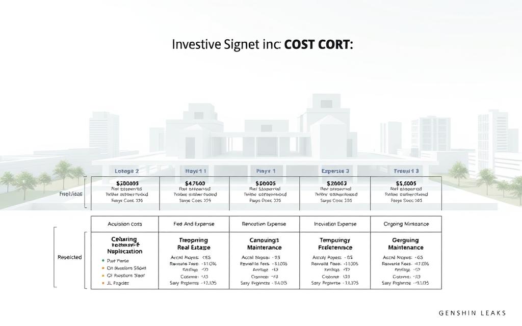 Cost structure in real estate investment