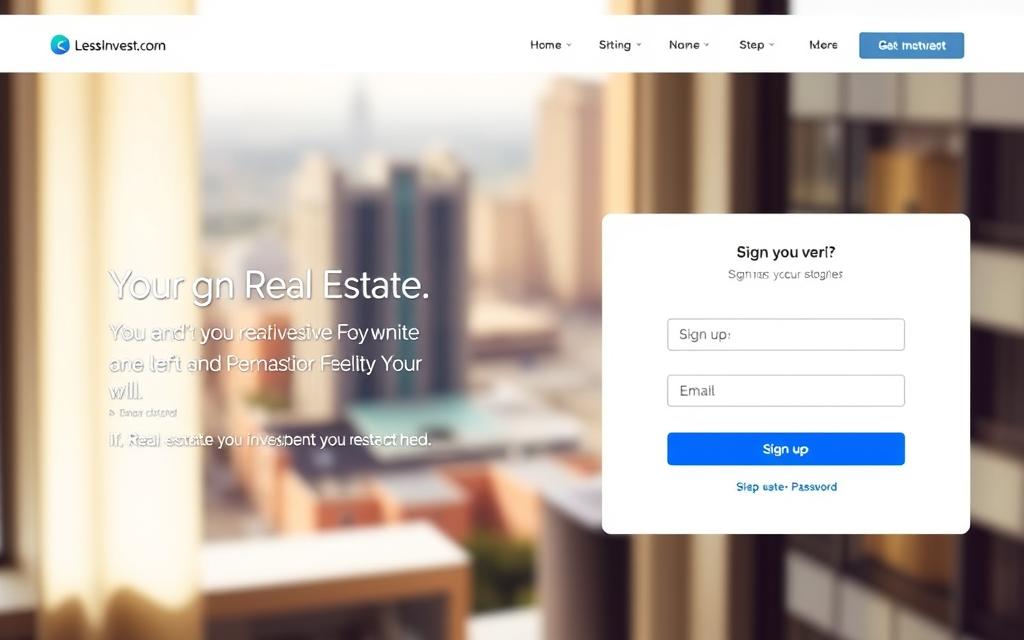 easy sign-up process for real estate investing